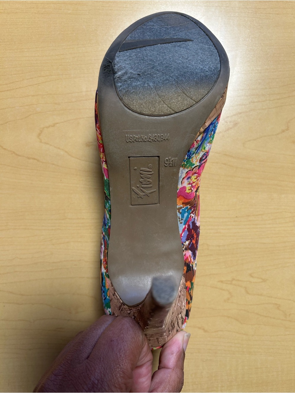 Multicolor Floral Platform High Heels - Picture 3 of 3